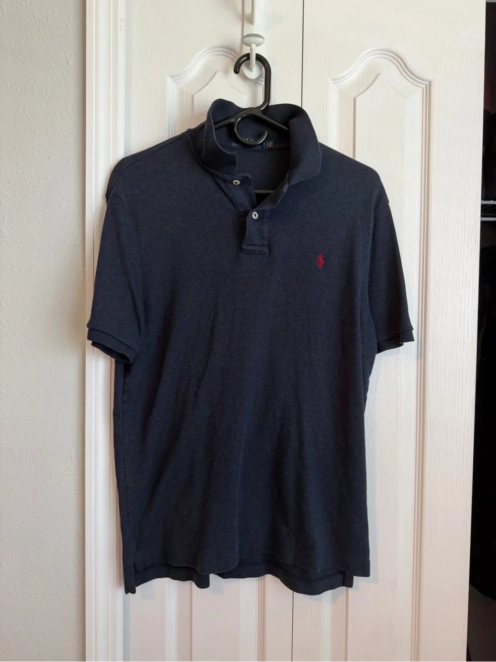 Ralph Lauren Men’s Dark Blue Polo with Red Pony